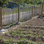 Clôture ganivelle avec poteaux carré bois